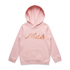 Music Notes - Kids Hoodie Pink Kids Hoodie Printed In Australia