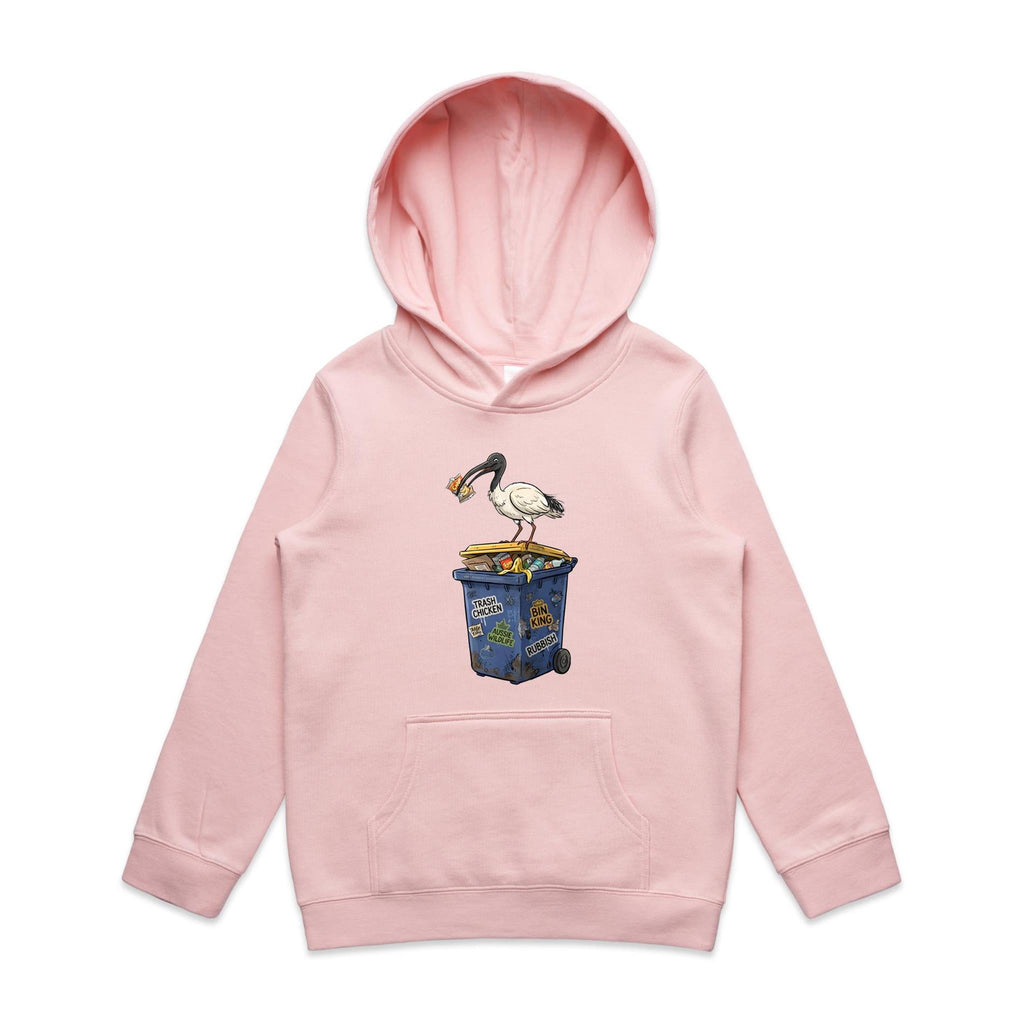 Bin Chicken Australian Ibis Kids AS Colour Hoodie