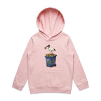 Bin Chicken Australian Ibis Kids AS Colour Hoodie
