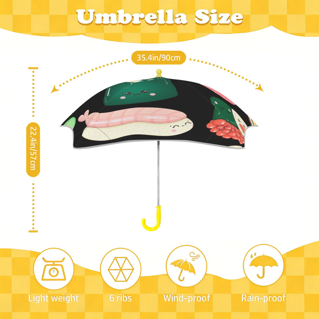Happy Sushi Kids Safe Round Corner Umbrella Kids Safe Round Corner Umbrella Food Printed Offshore