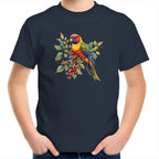 Lorikeet, Australian Birds - Kids Youth T-shirt Navy Kids Youth T-shirt animal Printed In Australia