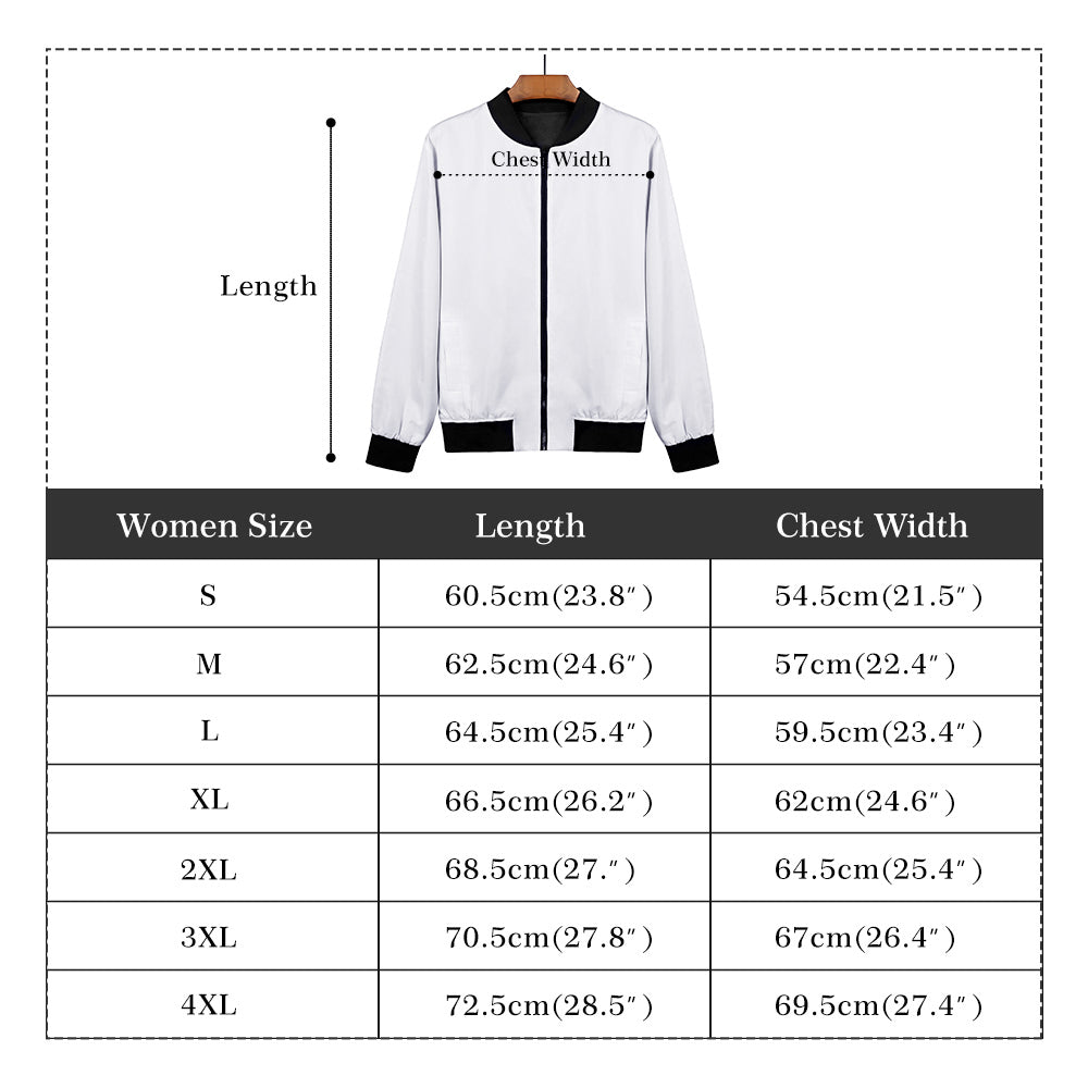 Doughnuts On Blue Womens Zip Up Bomber Jacket Printed Offshore