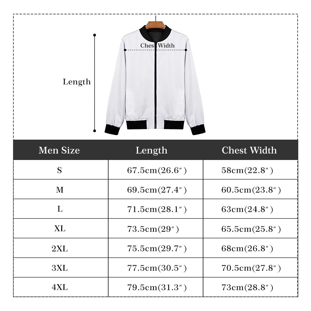 Pretty Moths Men's Zip Up Bomber Jacket Mens Zip Up Bomber Jacket Printed Offshore