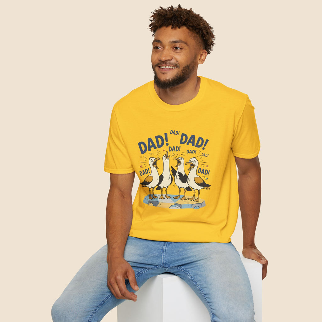 Dad Seagull Unisex T-Shirt Unisex Adult T-shirt animal Dad Globally Fulfilled