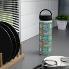 Summer Surf Stainless Steel Water Bottle, Handle Lid Stainless Steel Water Bottle With Handle Lid Globally Fulfilled Summer Surf