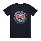 Husband And Wife, Cruising Partners For Life Mens Cruise T-shirt Navy Mens Cruise T-shirt Cruise Printed In Australia