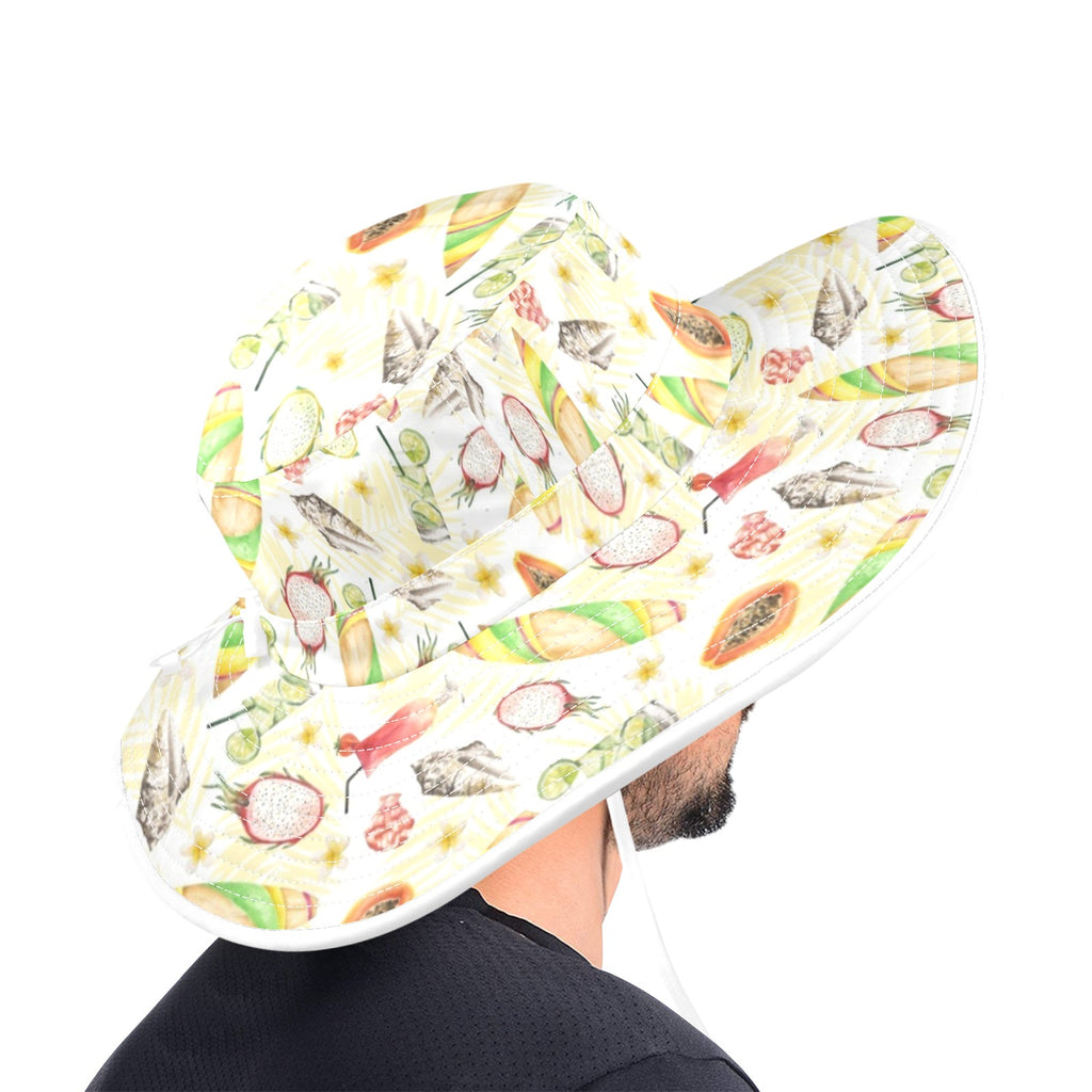 Tropical Surf Wide Brim Bucket Hat Wide Brim Bucket Hat Printed Offshore Surf