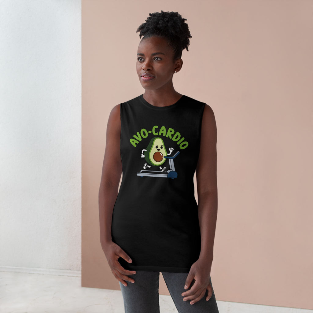 Avo-Cardio, Avocado Treadmill - Unisex Barnard Tank