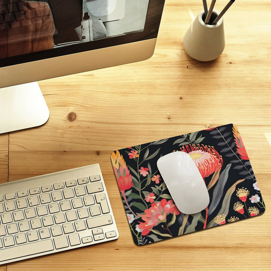 Waratah Leather Mouse Pad Leather Mouse Pad Plants Printed Offshore