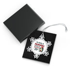 I’m Only a Morning Person on December 25th Pewter Snowflake Christmas Ornament