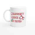 Santa's Christmas List, Naughty, Nice, I Tried - White 11oz Ceramic Mug Default Title Christmas Mug Christmas Globally Fulfilled