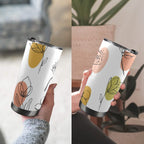 Flower Lines - 20oz Mobile Tumbler with Lid (Black Lock) 20oz Travel Mug Plants Printed Offshore