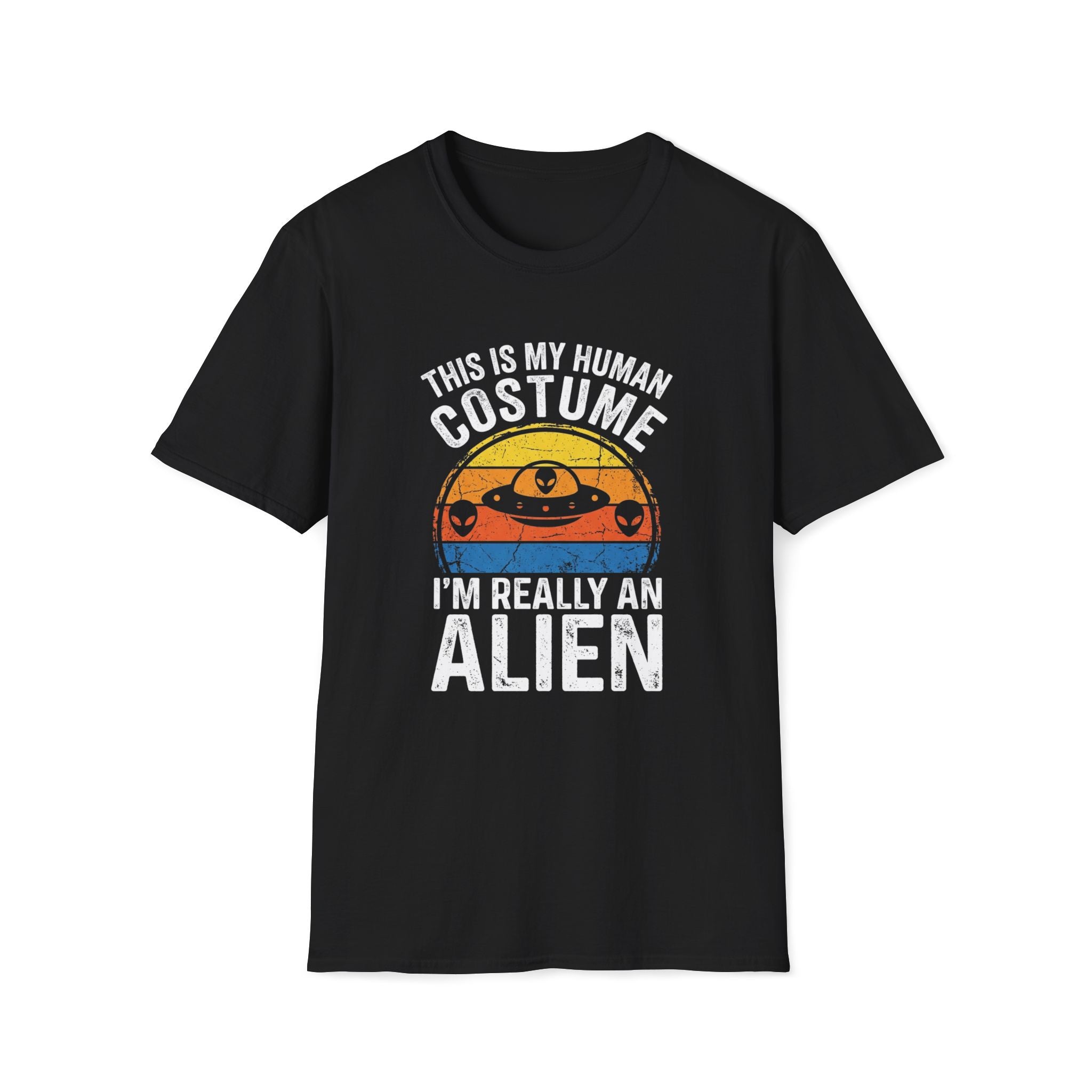 This Is My Human Costume Alien Unisex T-Shirt Black Unisex Adult T-shirt Globally Fulfilled Sci Fi