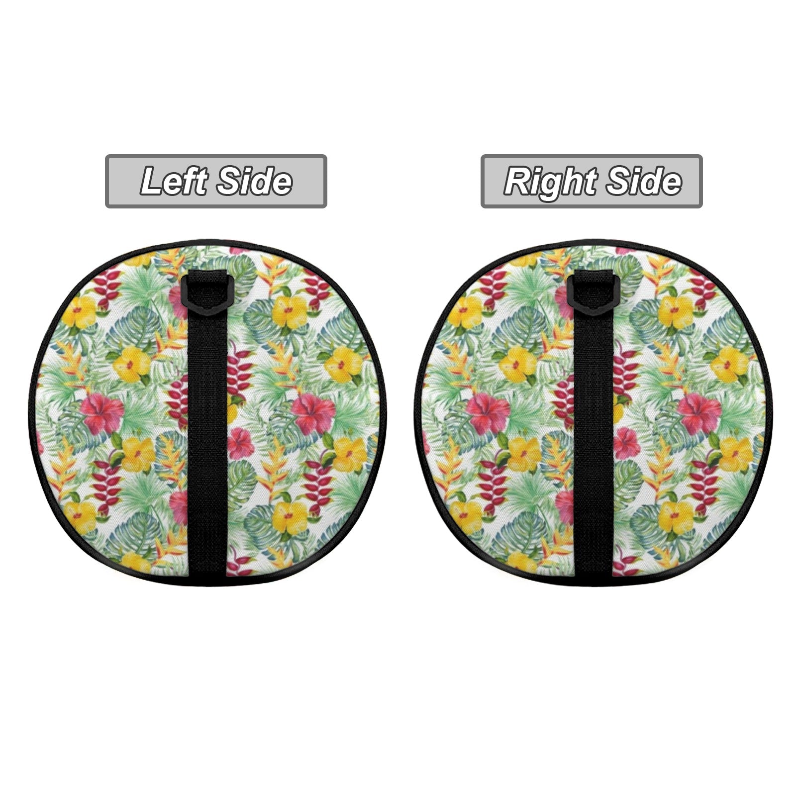 Tropical Flowers On White Duffle Bag Duffle Bag Printed Offshore
