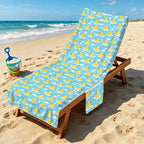 Rubber Ducks Beach Chair Towel Cover with Side Pockets
