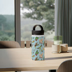 Parrots, Beautiful Colourful Birds Stainless Steel Water Bottle, Handle Lid Stainless Steel Water Bottle With Handle Lid Birds Globally Fulfilled