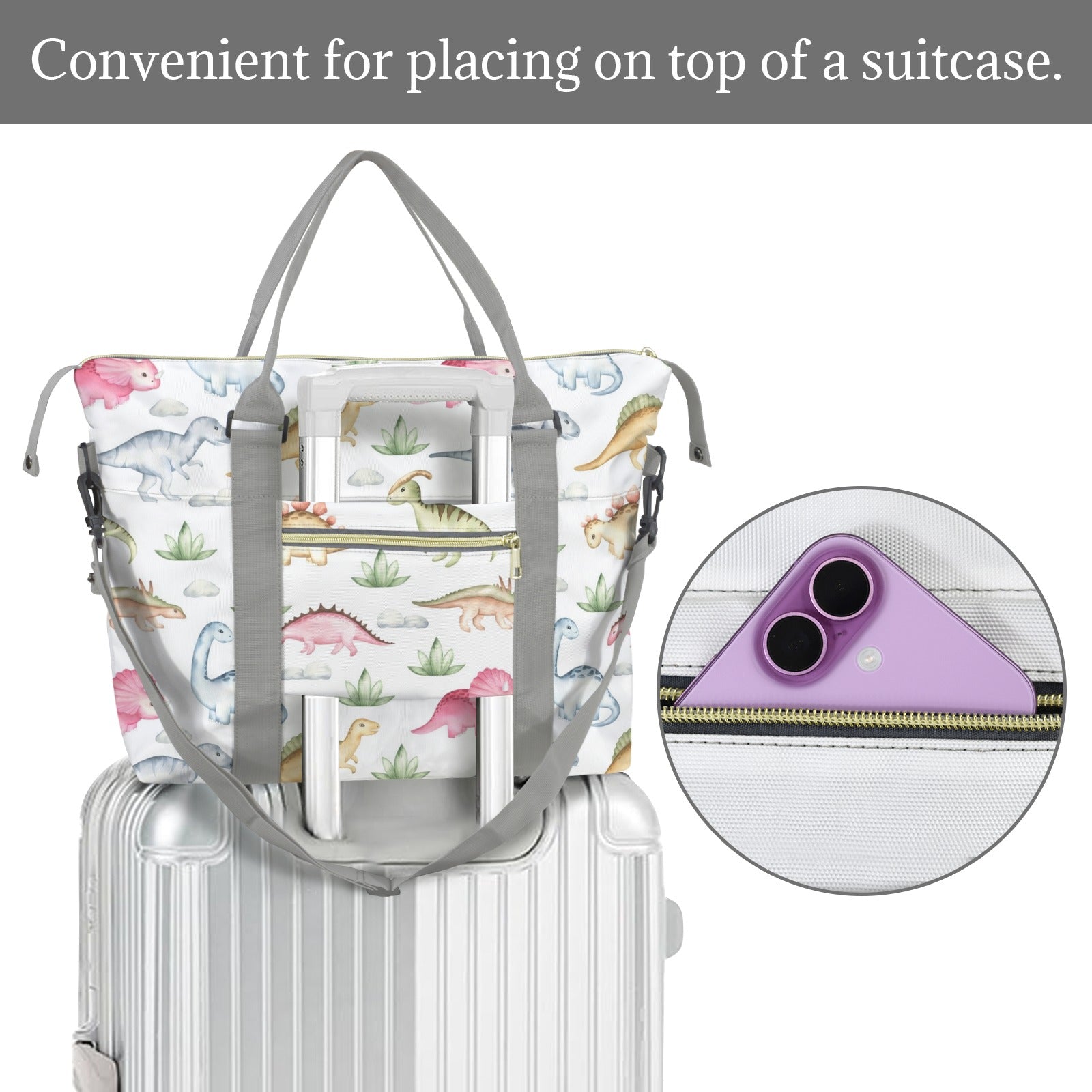 Dinosaur Garden Duffle Bag-Simple (Model 1715) Duffle Bag-Simple (1715)