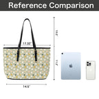 Chicken Life PU Leather Tote Bag Large Leather Tote Bag-Large animal Printed Offshore