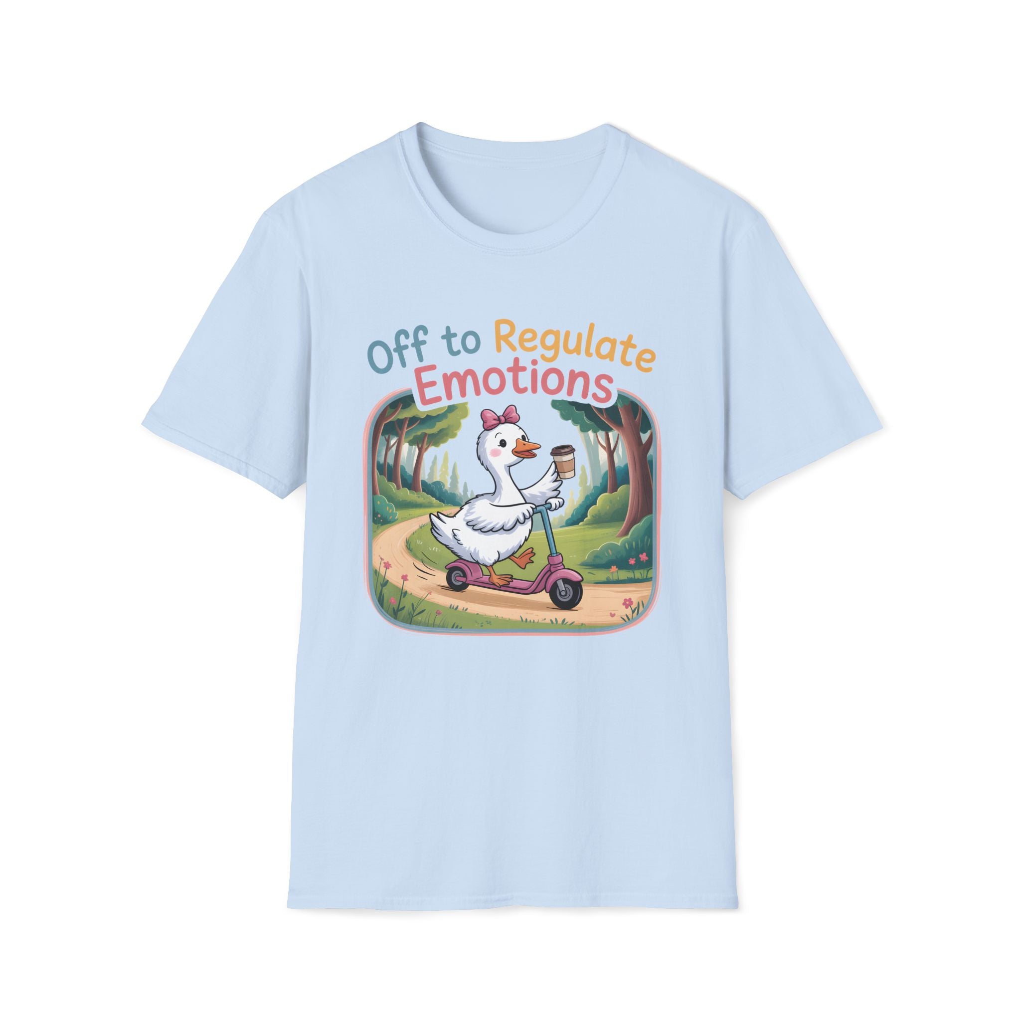 Off to Regulate Emotions Unisex T-Shirt Light Blue Unisex Adult T-shirt animal Globally Fulfilled