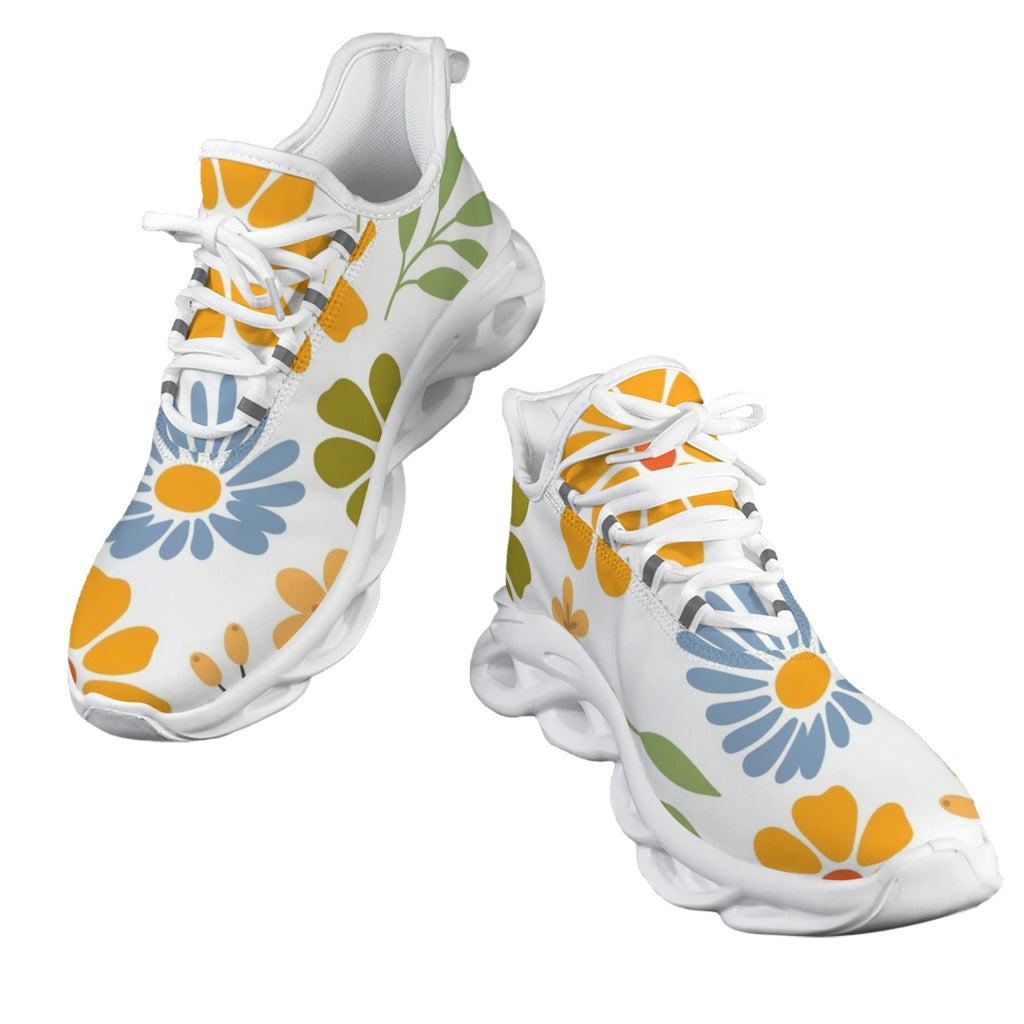 Vintage Boho Flowers Women's Twisted Sole Sneakers