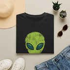 Green Alien Head Humans Aren't Real Unisex T-Shirt Unisex Adult T-shirt Globally Fulfilled Sci Fi