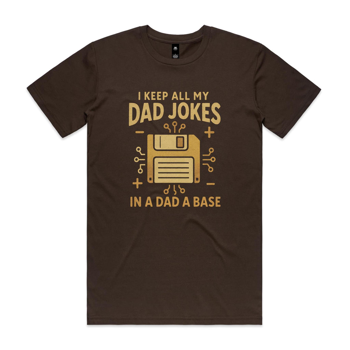 Dad Jokes Dad A Base Men's AS Colour T-shirt Dark Chocolate Mens T-shirt Dad Printed In Australia