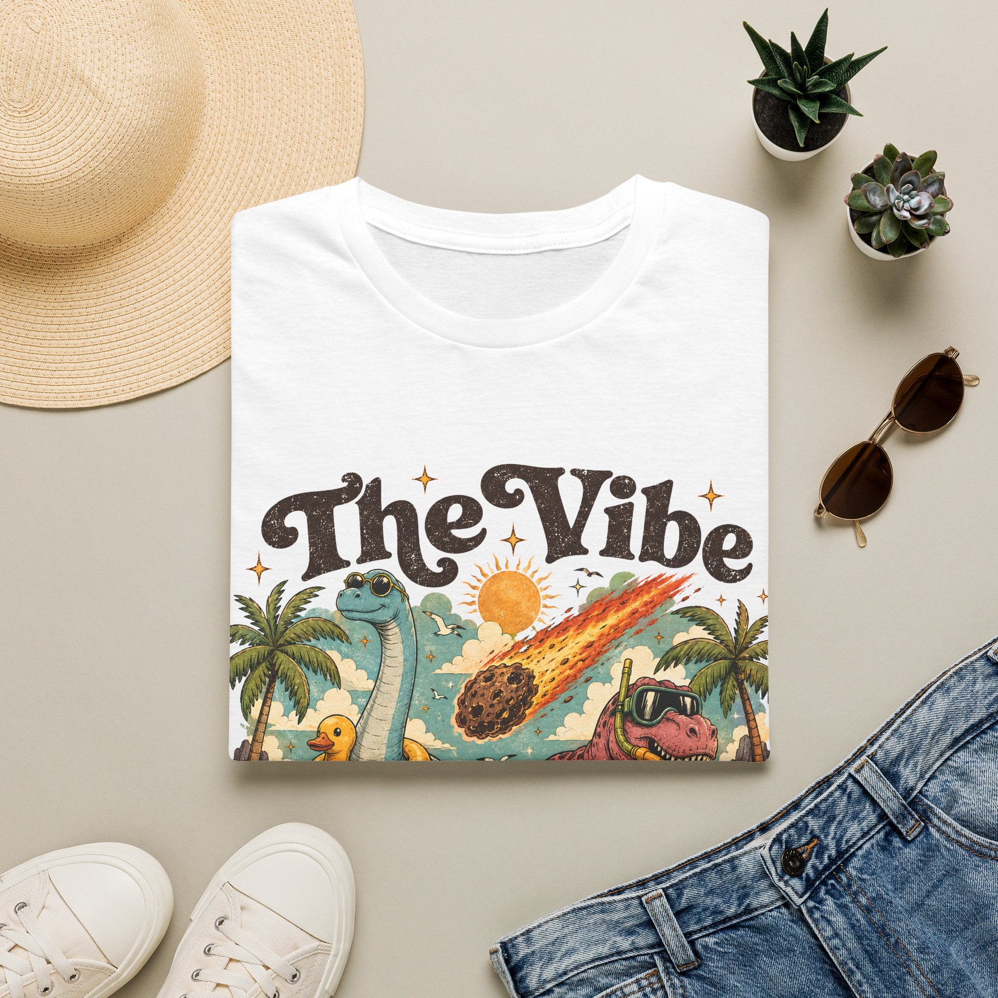 The Vibe Is In Shambles Dinosaur Extinction Unisex T-Shirt Unisex Adult T-shirt animal Globally Fulfilled