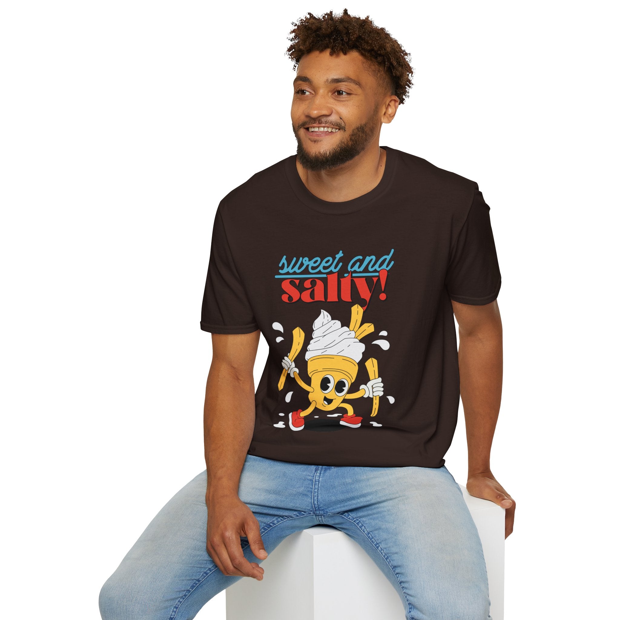 Sweet And Salty, Ice Cream And Fries - Unisex Softstyle T-Shirt