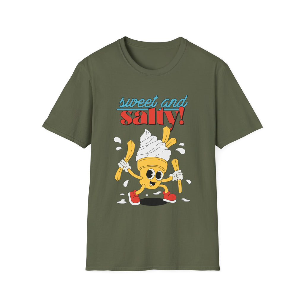 Sweet And Salty, Ice Cream And Fries - Unisex Softstyle T-Shirt