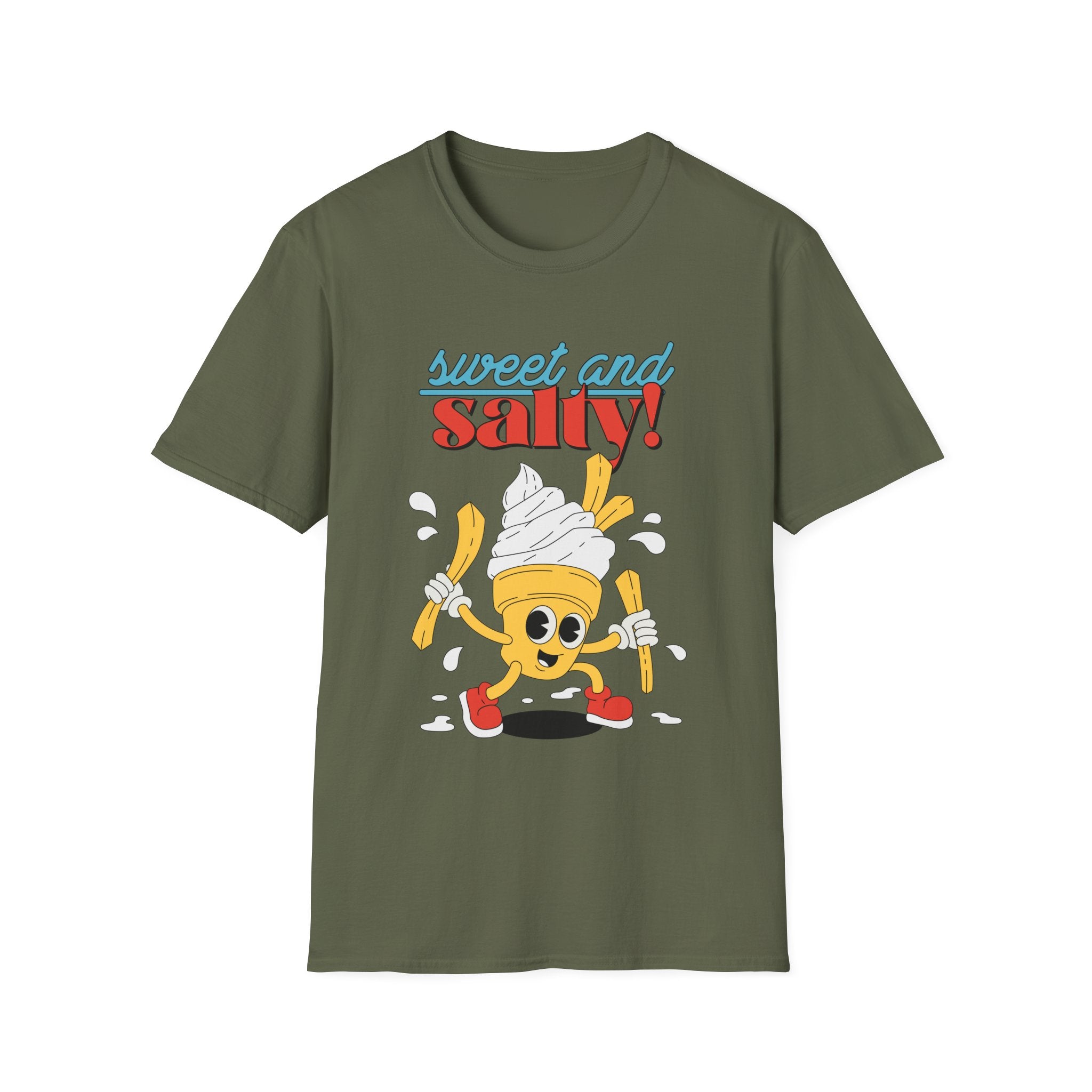Sweet And Salty, Ice Cream And Fries - Unisex Softstyle T-Shirt