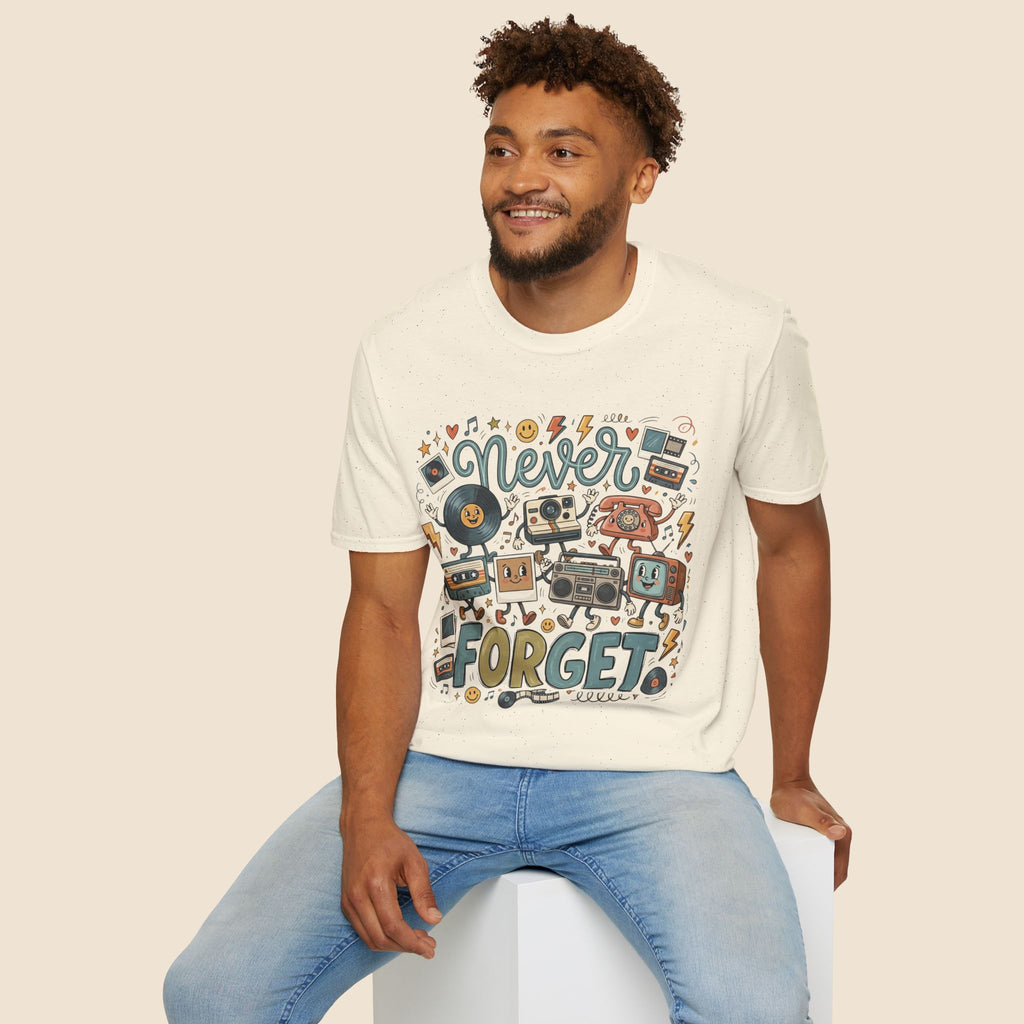 Never Forget Retro Unisex T-Shirt Unisex Adult T-shirt Globally Fulfilled Music Retro