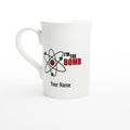 Personalise I'm The Bomb, Atom White 10oz Porcelain Slim Mug Default Title Personalised Porcelain Mug Personalise Science