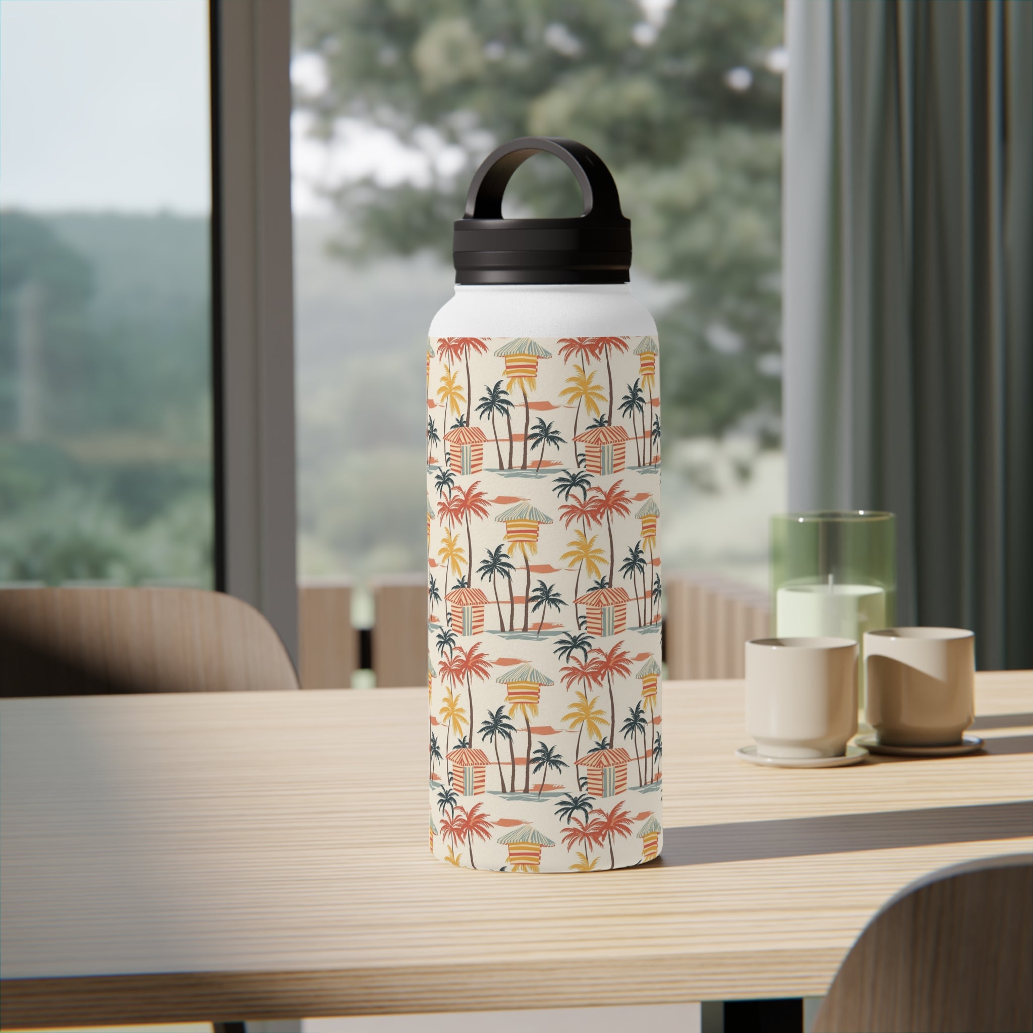Beach Shack - Stainless Steel Water Bottle, Handle Lid Stainless Steel Water Bottle With Handle Lid Globally Fulfilled Surf