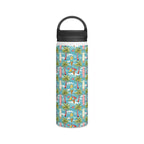 Summer Surf Stainless Steel Water Bottle, Handle Lid White 18oz Stainless Steel Water Bottle With Handle Lid Globally Fulfilled Summer Surf
