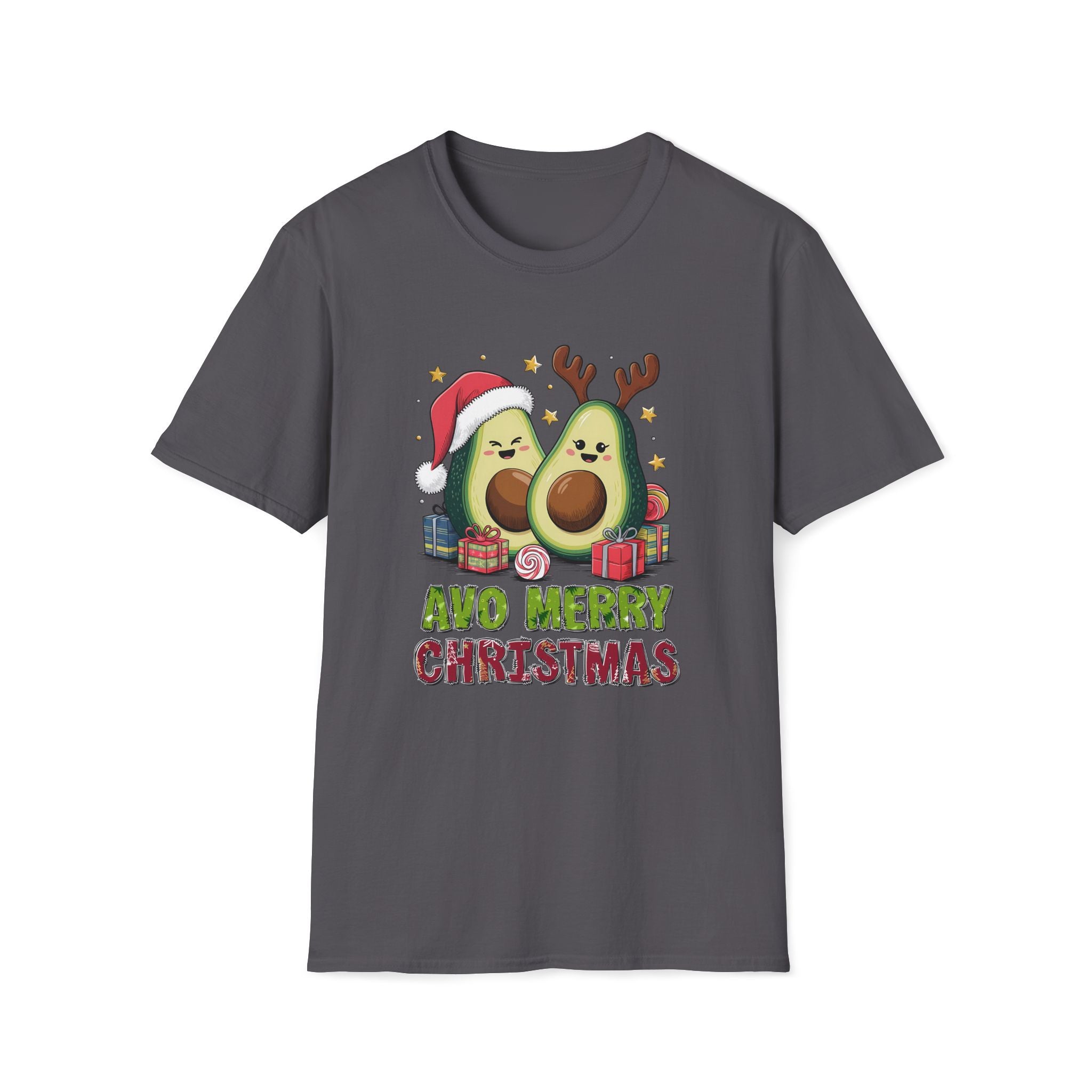 Avo Merry Christmas, Avocado - Unisex Softstyle T-Shirt