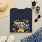 UFO Cat Abduction Unisex T-Shirt Unisex Adult T-shirt animal Globally Fulfilled Sci Fi