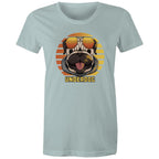 Underdog - Womens T-shirt Pale Blue Womens T-shirt animal Printed In Australia