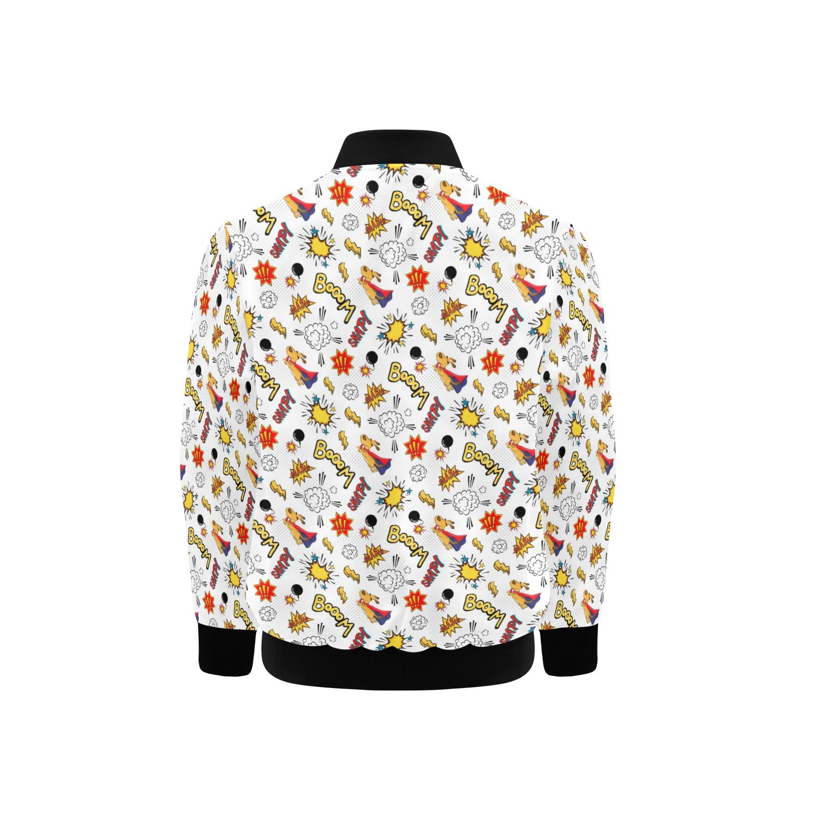 Super Dog Kids Bomber Jacket Kids Bomber Jacket animal comic Printed Offshore