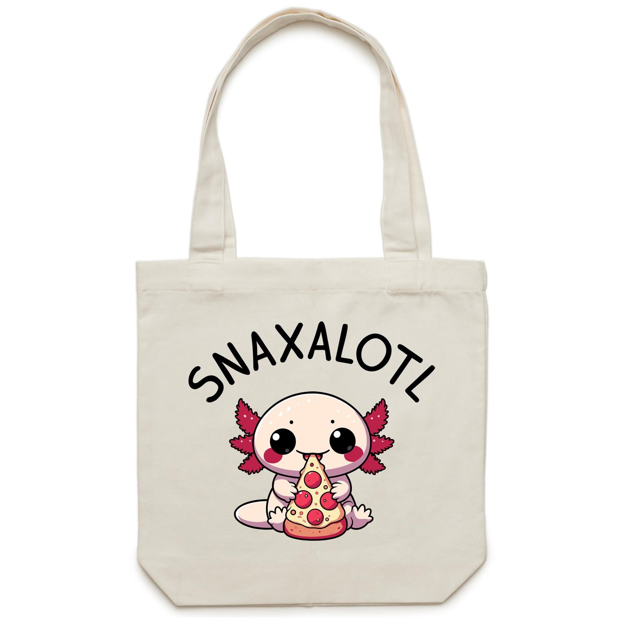 Snaxalotl, Axolotl Pizza - Canvas Tote Bag