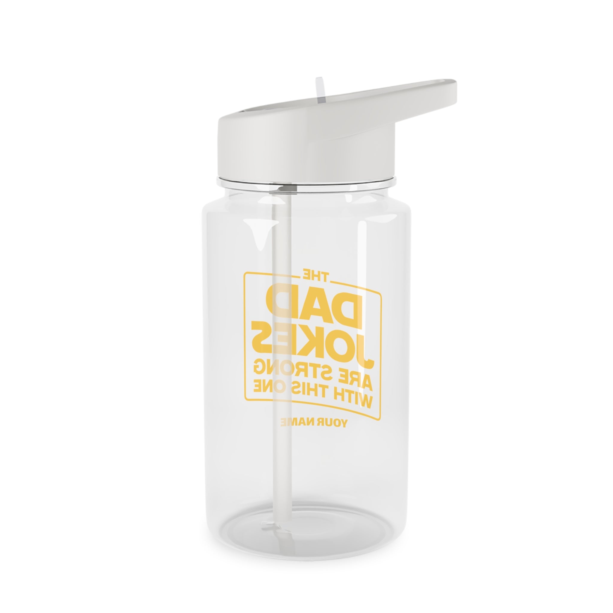 Personalised - The Dad Jokes Are Strong With This One - Clear Tritan Water Bottle