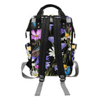 Butterfly Flowers - Multi-Function Backpack, Nappy / Diaper Bag
