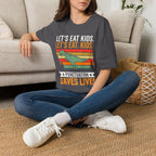 Punctuation Saves Lives Dinosaur, Let's Eat Kids Unisex T-shirt Unisex Adult T-shirt Globally Fulfilled