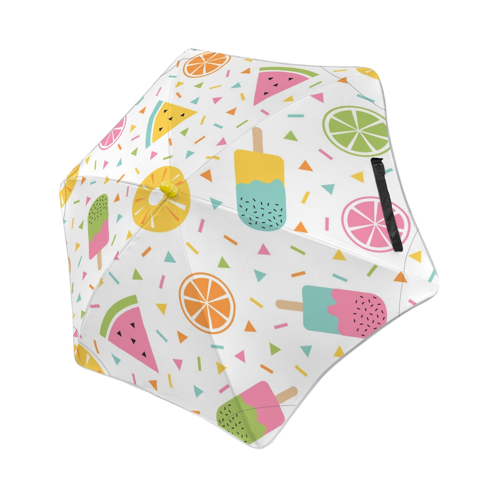 Summer Ice Cream Kids Safe Round Corner Umbrella One Size Kids Safe Round Corner Umbrella Food Printed Offshore