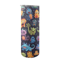 Monster Mania 20oz Tall Skinny Tumbler with Lid and Straw One Size 20oz Tall Skinny Tumbler with Lid and Straw Printed Offshore
