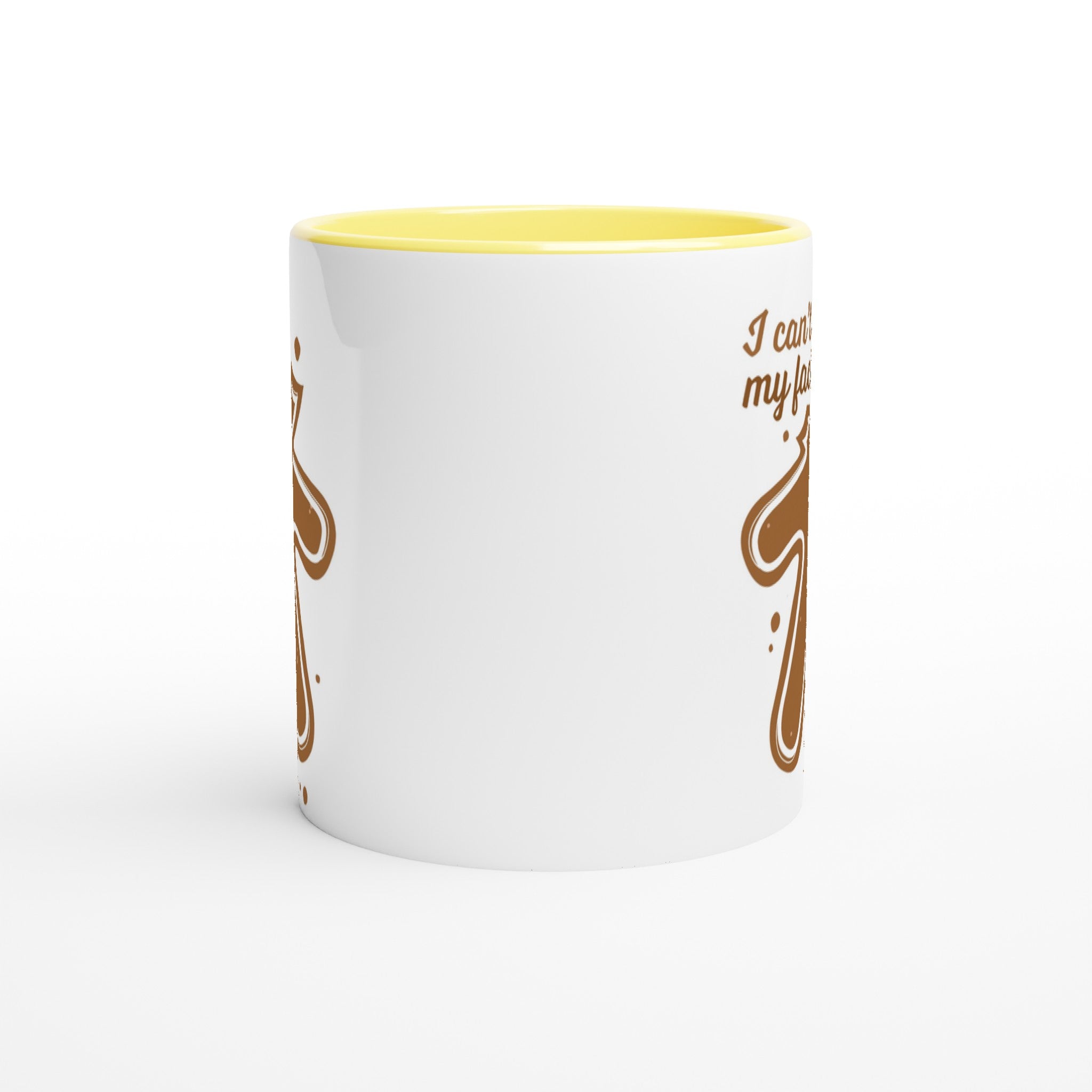 Gingerbread Man, I Can't Feel My Face - White 11oz Ceramic Mug with Colour Inside Christmas Colour Mug Christmas Globally Fulfilled