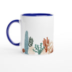 Coral Garden - White 11oz Ceramic Mug with Colour Inside Ceramic Blue Colour 11oz Mug Environment Globally Fulfilled