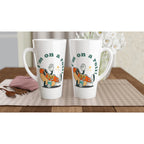 Hot Dog, I'm On A Roll - White Latte 17oz Ceramic Mug Latte Mug food Globally Fulfilled Retro
