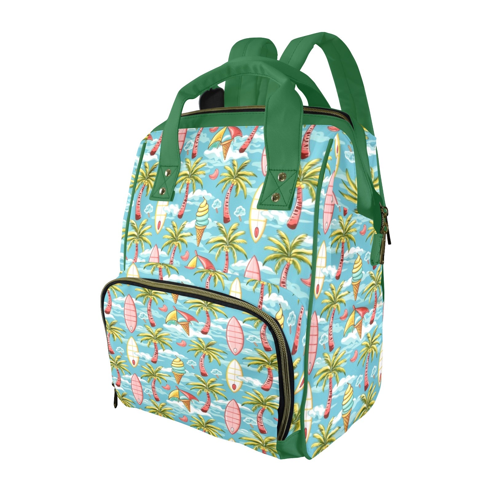 Summer Surf Multi-Function Backpack, Nappy / Diaper Bag One Size Multi-function Backpack, Nappy / Diaper Bag Printed Offshore Surf