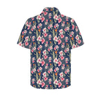 Dark Hawaiian Floral Men's Hawaiian Shirt (Model T87)