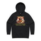 Sloth, We'll Get There When We Get There - Womens Hoodie Black Womens Hoodie animal Printed In Australia